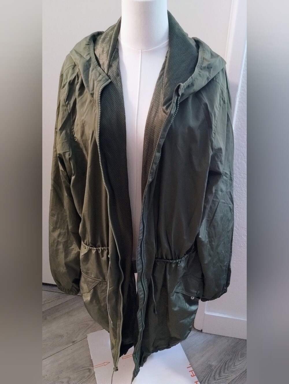Old Navy Olive Green Hooded Military Field Jacket